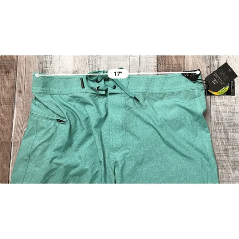Lost Since 91 or 93 Throttle Bermuda Short Aqua Casual Swim Trunks 32 Retail $45
